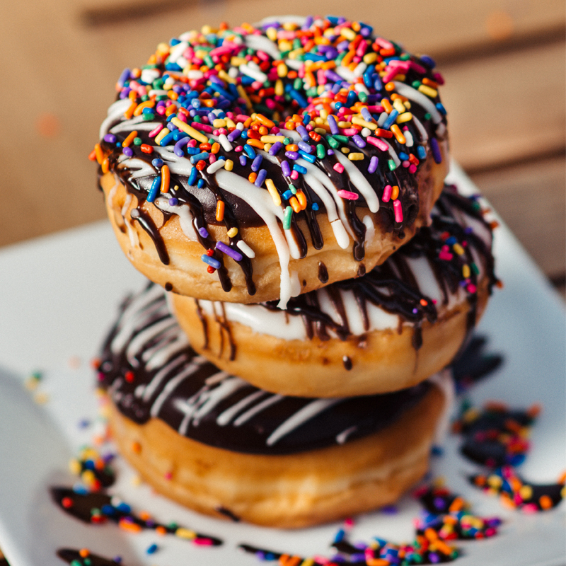 Layered chocolate donut